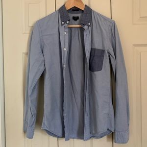 J. Crew Blue Oxford Button Down Size Small